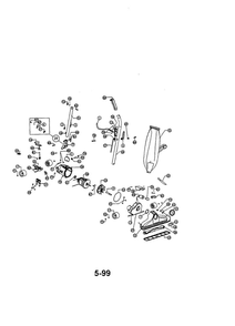 Assembly Schematic Diagram and Parts List for 2075  Dirt Devil Upright Vacuum